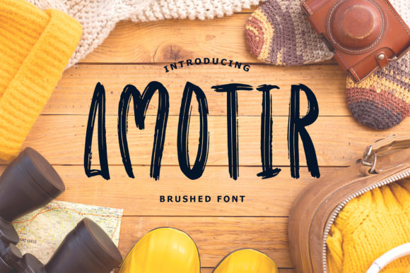 Amotir: A Brushed Display Font for Creative Web Design