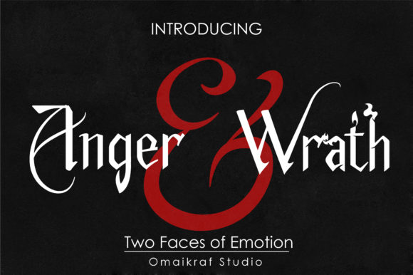 Anger and Wrath Font for Handmade Products and Craft Designs