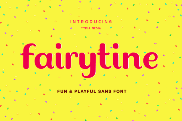 Discover Fairytine: A Joyful Display Font for Creative Designs