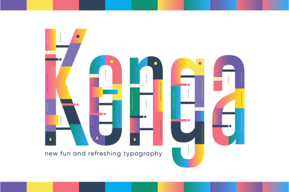 Konga: A Futuristic and Colorful Display Font