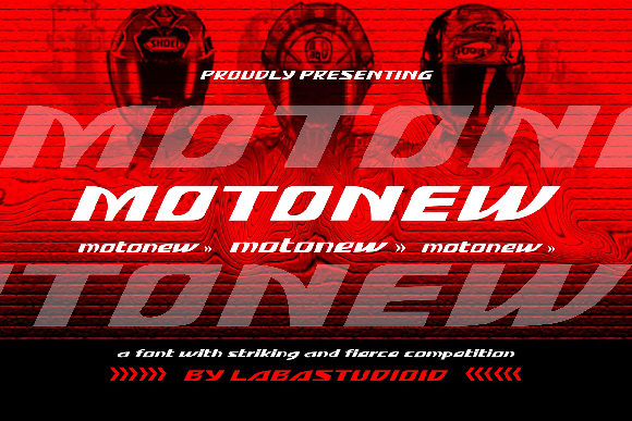 MotoNew: A Display Font with Dynamic Energy for Your Projects