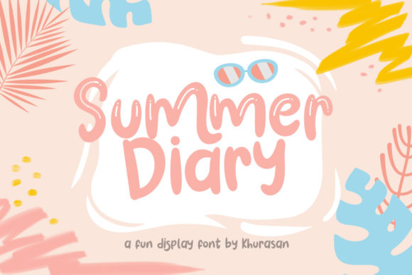 Summer Diary: A Quirky and Colorful Display Font for Editorial Design